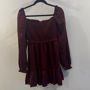 Elegant Reset Burgundy Mini Dress